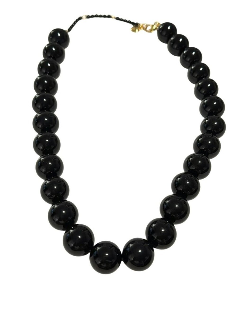 New Mayamar Black Agate Chunky Beaded Statement Necklace